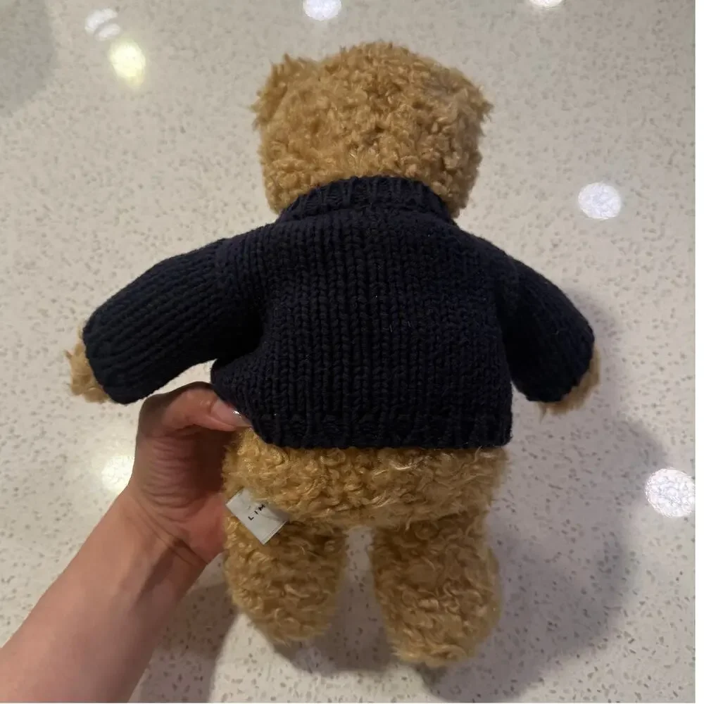 RARE Vintage TY 1990 Teddy Bear Plush American Flag Knit Sweater 13